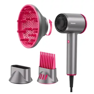 BABONIR High-Speed Hair Dryer 1875W Hairdryer with Ionic & Plasma Technology 110000 RPM Fast Drying Blow Dryer with Diffuser Concentrator & Comb Nozzle Cool Shot Compact Pro for Home Travel Salon Gray,Christmas Gifts Holiday Gift