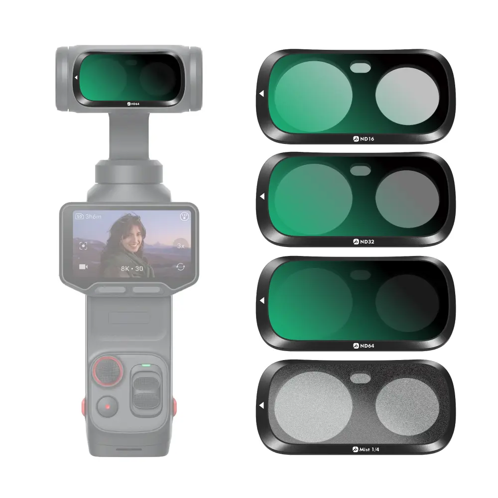 Camera Filter Kit for Pocket 4P, CPL UV & Black Mist 1/4 Lens Filters, HD Multi-Coated Optical Glass, Reduce Glare & Reflections, Action Camera Accessories for Vlogging, Travel & Outdoor Shooting