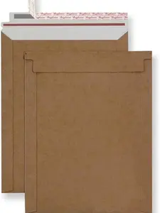 Beglawa Rigid Mailers 30 Pack 6.25 x 8.25 inches Brown Self Seal Stay Flat Bulk Cardboard Kraft No Bend Mailers Peel and Seal for Document Photos Pictures Papers Files CD Self-adhesive Design Supplier Warranty Included