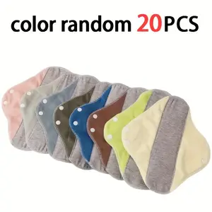 20pcs Reusable Underwear Care Pad, Colors Are Randomly Selected.washable Cloth Care Pad, Adult Washable Pad, Leak-proof Women's Diaper Pad, Hygienic and Odorless Woven Fabric, Suitable for Women and the Elderly