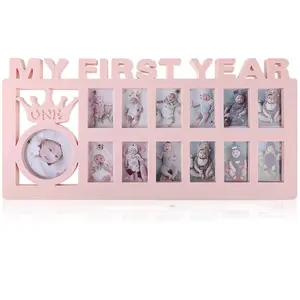 Baby Newborn Infant Photo Frame, 0-12 Months Growth Milestone Commemorative Photo Frame, First-Year Baby Souvenir, Kids Growing Memory Gift