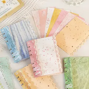 20 Sheets M5 Border Pattern Paper for Handcrafts, Gradient Textured Crafting Material for Journals & Scrapbooking, Perfect for DIY Projects