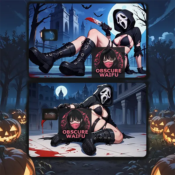 Ghostface Waifu Debit/Credit Card Cover - 2 Pack Vinyl Sticker Decal