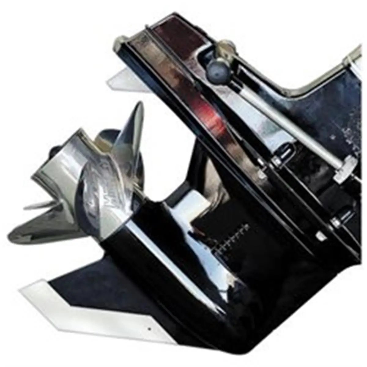 Megaware SkegPro 2656 Stainless Steel Skeg Protector - Mirror-Polished Metal, 200 HP Mercury XR6 BlackMax EFI Fit, Drain Hole, DIY Install, Custom Look, 3-Year Lasting Protection for Harsh Marine Environments, Enhance Its Appearance, Mirror Polish, 200Hp,
