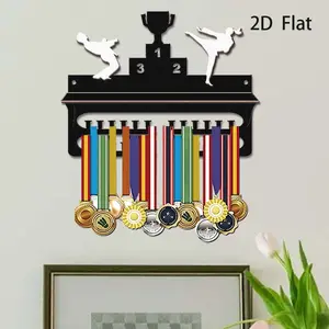 1set sport Trophy Versatile Creative Medal Display Rack Trophy Shelf, Wooden Sports Medal Holder- Wall Mounted Hangable Display Stand, Hanging Organizer, Perfect Gift For Easter Valentine's Day, Birthday, wedding, Father's Day Mother's Day