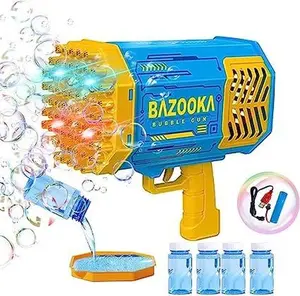 Bubble Machine Gun 69 Hole Bubble Machine with Colored Lights Gifts for Kids Adults Outdoor Best TIK Tok Toys for Wedding Birthday Party