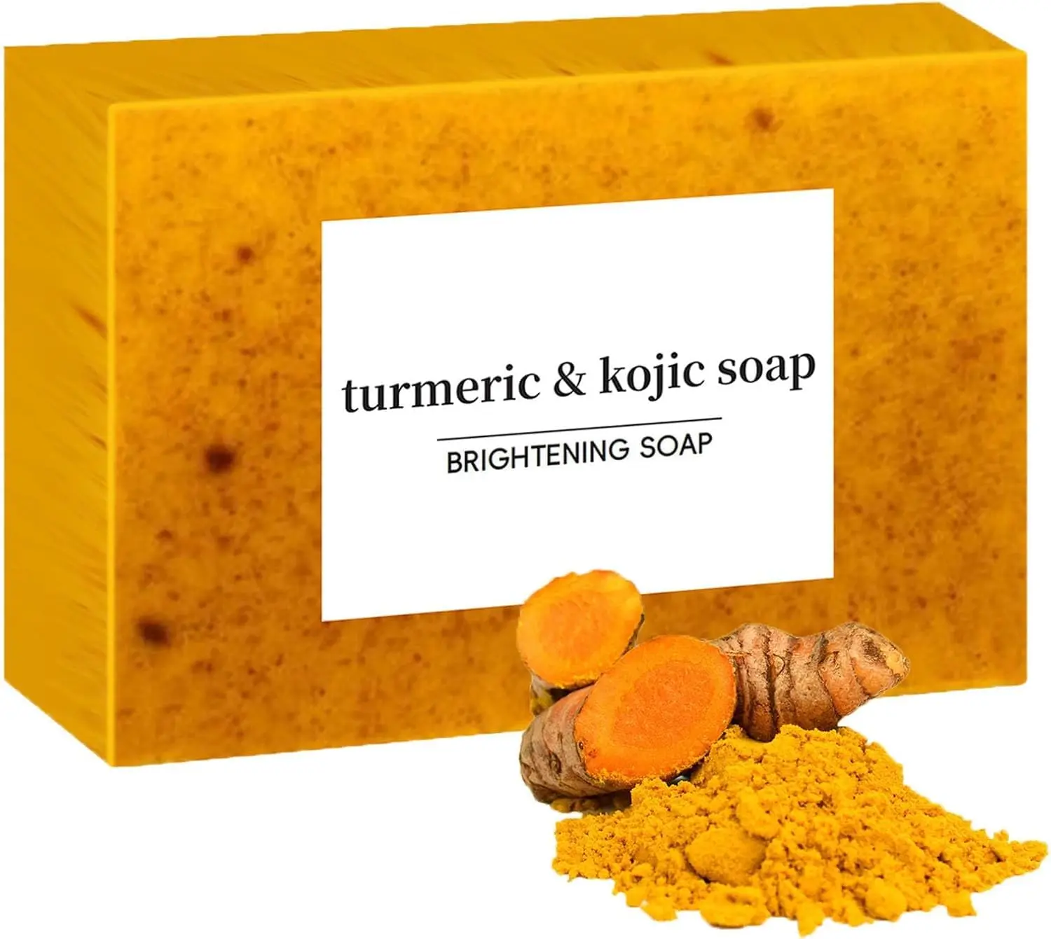 Turmeric & Lemon Glow Soap Bar Body Wash Cleanser - Gentle Daily Dark Spot Reduce, Deep Cleaning Face & Body, Hyaluronic Acid, Collagen, Vitamin E, Nourishing, Deep Hydration, Skin Restore