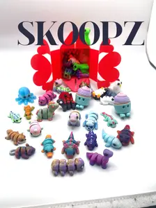 Skoopz Nibblets Gone Wild 3D Printed Skoopz of Articulating Mini Figurines 15+ Pieces Collectible Toys