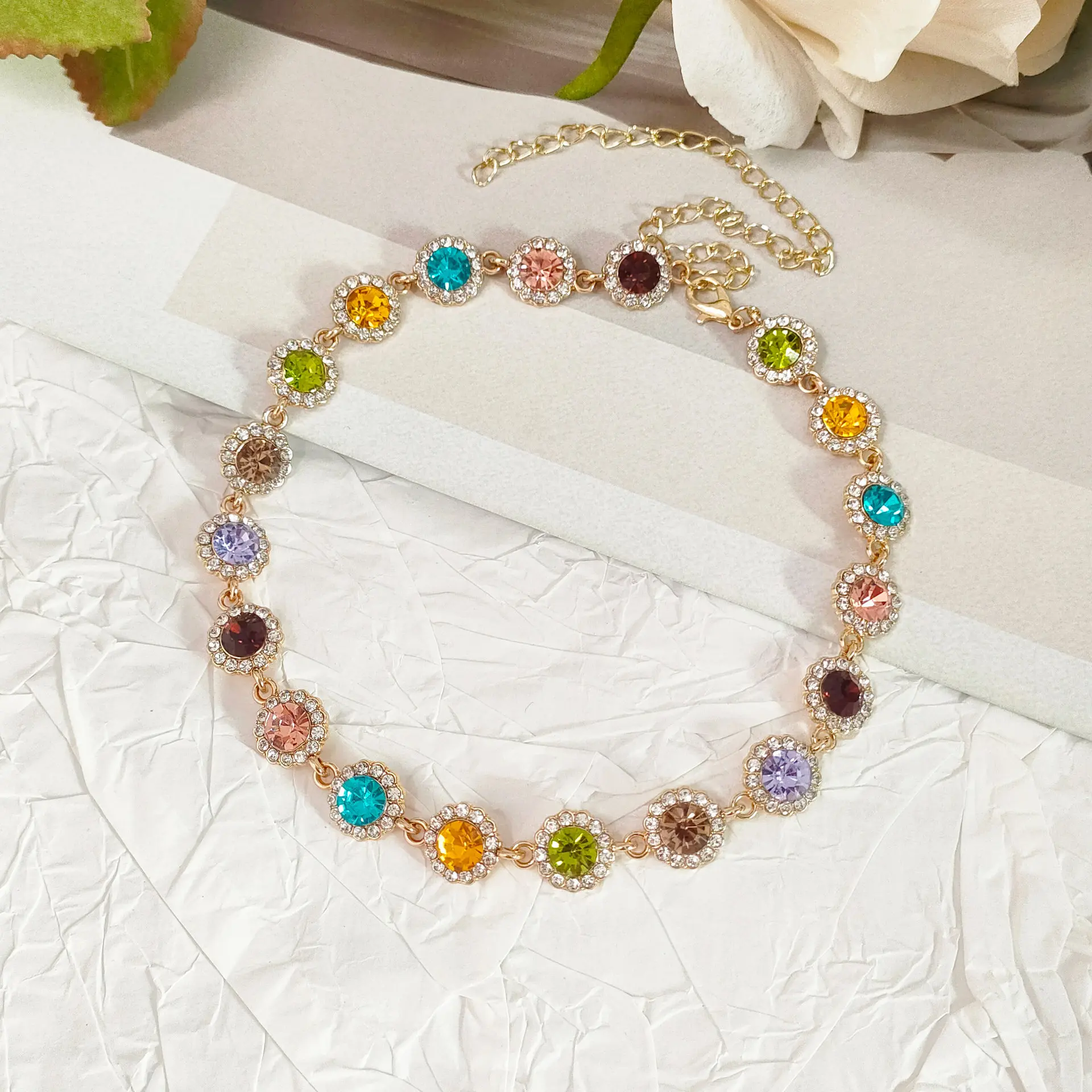 Colorful necklace(30cm+15cm)