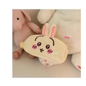Chiikawa Plush Pencil Bag Hachiware Usagi Pencil Bag Japanese Cute Plush Stationery Bag Large Capacity Student Stationery Box