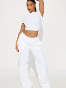 OG Trendsetter Velour Baby Tee Set - White