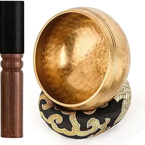Sinsoledad Singing Bowls Set-100% Hand-hammered in Nepal Sound Bowl for Meditation, Yoga, Chakra, Meditation Accessories, Unique Gifts for Women, Men