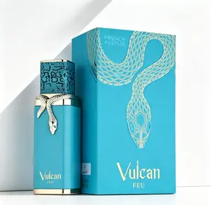 Fragrance World French Avenue Vulcan Feu EDP 3.4 oz 100ml, Unisex Fruity Spicy Woody Perfume with Mango, Ginger & Jasmine