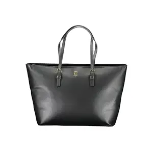 Tommy Hilfiger Black Polyurethane Handbag