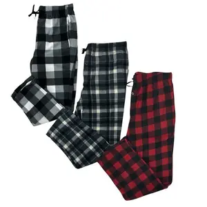 Men's 3-Pack Plaid Flannel Pajama Pants Soft, Cozy Sleepwear for Autumn/Winter - Menswear Fabric Classic Horror Sleep Festive Cotton Set Women Stretch Pajama Set Short