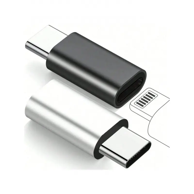 2pcs Lightning to USB-C adapter for Cellphone, Smartphone, Apple Iphone 15 Pro Max charging cable (charging only), no data/audio transmission and Type-C to USB3.0 adapter can charge and transfer data compatible with laptops, desktop comput