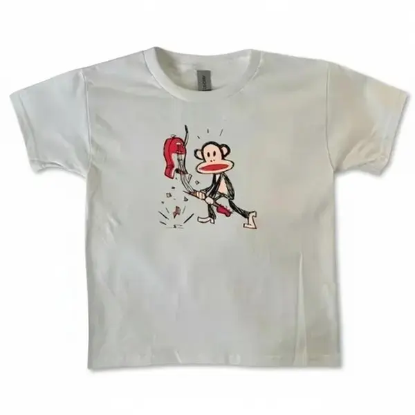 Paul Frank Guitar Smash Y2K Baby Tee, Retro 2000s Graphic Unisex Shirt