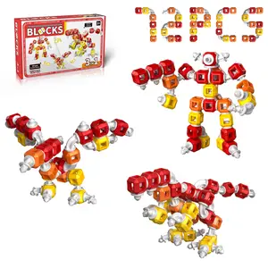 iLacven Universal Compatible Interlocking Brick Kits & Building Playsets - Brain-Boosting, Leisure-Focused, Timeless Robot Model Building diy Toys for Creative Play