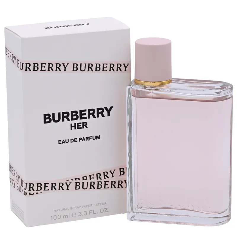 BURBERRY Her Eau de Parfum (EDP) Spray for Women - Fruity Floral Sweet Perfume with Fresh Berries, Strawberry Top Notes, Blackcurrant, Cashmere Vanilla, Musk & Vanilla, Gourmand Vibe, 3.3 fl oz (3.4 oz Equivalent), New Box