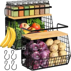 5 Gallon Water Jug Holder, 3 Tier Water Bottle Holder with Storage Shelf, Heavy Duty Water Dispenser Rack Stand Shelf Organizer for Kitchen Office Living, Black