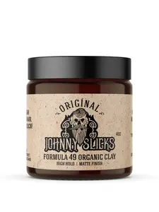 Johnny Slicks Formula 49 Natural Hair Styling Cream for Men – Medium Hold Matte Finish Texture Paste