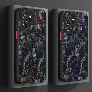 Matte Case For Samsung GalaxyS26 S25 S24 S23 Ultra S22 S21 Plus FE  5G Real Forged Carbon Fiber