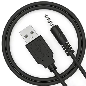 3.5mm USB  ,AUX Audio Jack to USB Male   Adapter,Compatible with Headphones,Speakers,Voice Recorders,MP3 Players,and Any Other Devices with a 3.5mm Port
