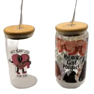 Designer Glass With Straw Cleaner