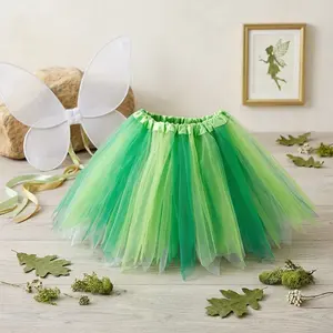 Women's St. Patrick's Day Green Shamrock Tutu Skirt - Big Girls Halloween Costume Tulle Skirt for Party, Festive Irish Theme Dance Skirt with Layered Ruffles, Perfect for Women and Teens Costume Accessories
