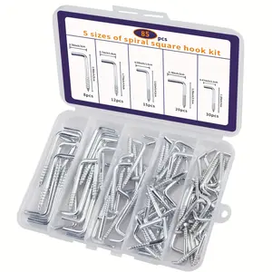 Frame Hooks, 5 Sizes 7-Shape Self-Tapping Screw Hooks, Industrial Hardware Set, Ideal for Home/office Hanging Items