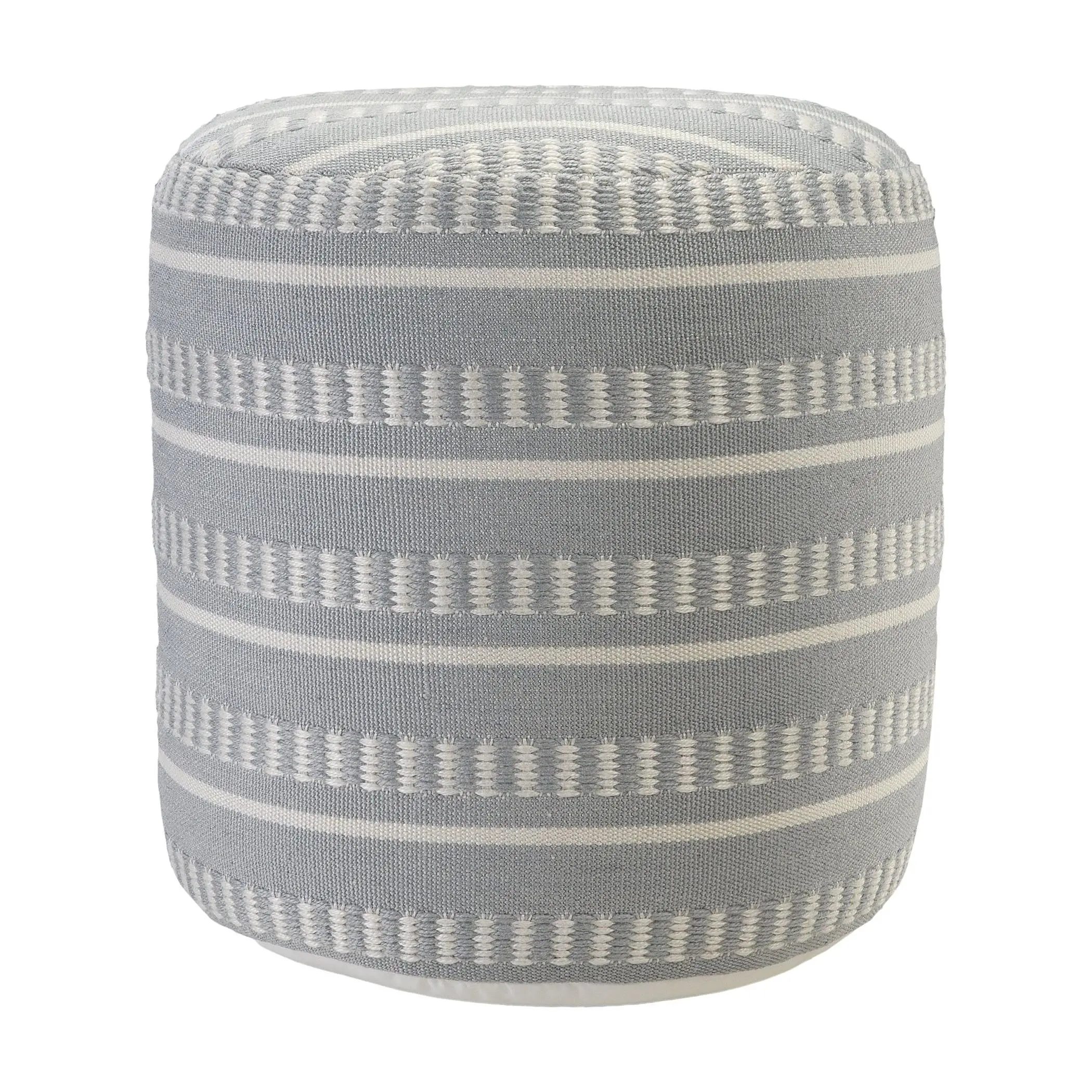 Dash and Stripe Geometric Indoor Outdoor Pouf Dash and Stripe Geometric Indoor Outdoor Pouf