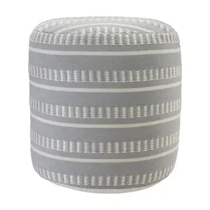 Dash and Stripe Geometric Indoor Outdoor Pouf