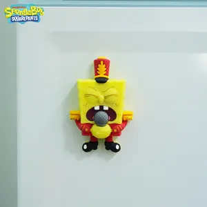 1PC Officially Licensed SpongeBob SquarePants Singing Refrigerator Magnet  Cute Cartoon Fridge Decor Perfect for Home & Office High Magnetic Attraction Non-Fall Design
