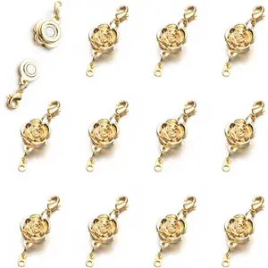 12 count Locking  Clasps Rose   Clasp Necklace Lobster Clasp Closures for  Necklace Bracelet