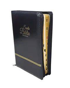 Santa Biblia Letra Grande Manual Size Bible 9x6 Inches 14 Point Jumbo Print Reina Valera 1960 Edition Soft Cover with Gold Edge & Color Maps