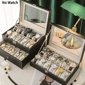 Large Capacity Watch Storage Box, 1 Count Watch Display Box, Jewelry Storage Box, Home Organizer for Watch & Jewelry, Home Supplies
