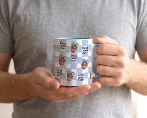 Custom Baby Photo Mug Best Dad Ever Personalized Coffee Cup