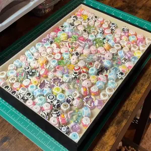 Hand Painted Beads Assortment 60g - Vibrant Colors & Unique Designs for Crafting & Jewelry Making