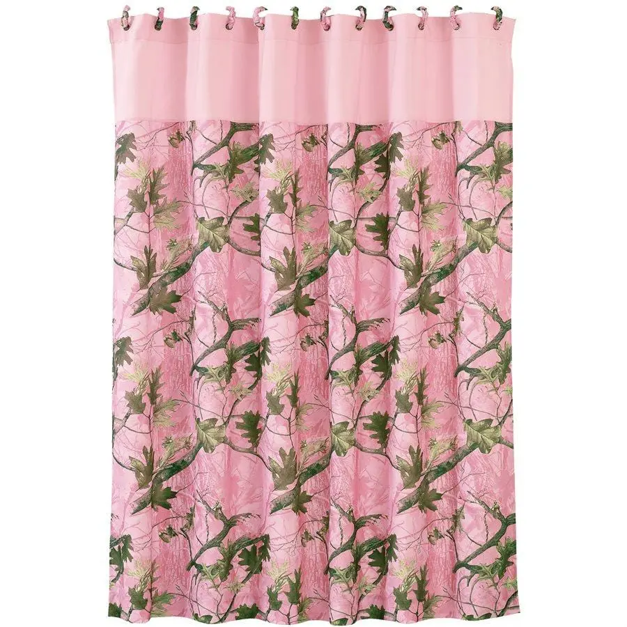 Pink Oak Camo Shower Curtain