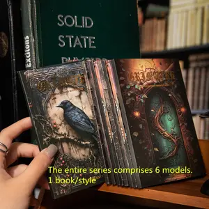 Gothic Light Paper Notebook Set, Classical Magic Book Series, Dark Magic 3D Realistic Journal DIY Decoration, Multi-Choice, Suitable for All Ages