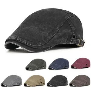 Vintage Flat Cap Ivy Driver Hat for Men & Women | Adjustable Newsboy Cabbie Golf Cap | Classic Casual Everyday Hat for Driving, Walking, Travel, Outdoor Wear | Comfortable Fit Retro Style Unisex Flat Brim Cap