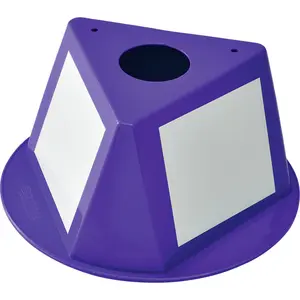 Global Industrial 412428 Inventory Control Cone with Dry Erase Decals, Purple