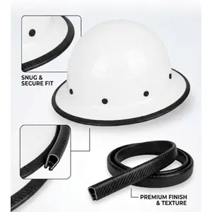 Full Brim Hard Hat Protection Strip Heavy Duty Helmet Edge Guard Accessory 36.6 Inch Length 1-Piece