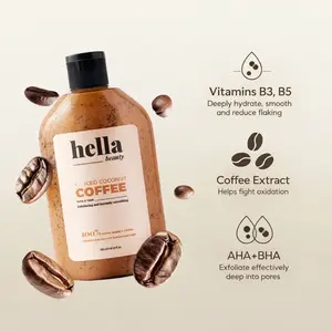 Coffee bean exfoliating body wash, Natural body wash with coffee bean extract helps exfoliate and brighten the skin.