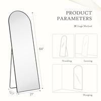 Black-Arched - 21×64 Inch