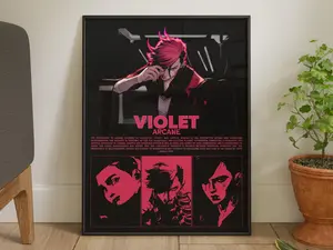 (Poster) Arcane  Violet Fhd  Wall Decor Wall Hangings, Jinx Vi Caitlyn,  League of Legends Poster