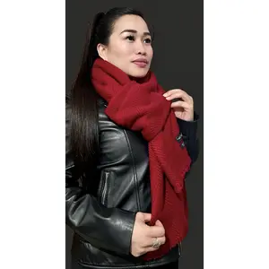 Cabernet Red Pashmina Cashmere Blend Stole - High Cashmere Blend, Unisex, Winter Accessory, Hand Wash Only
