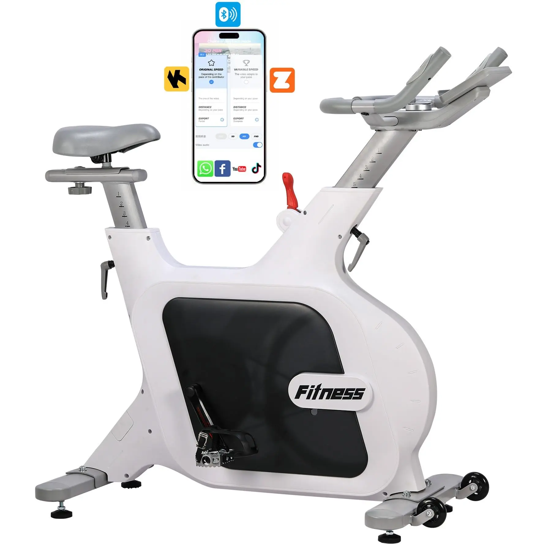 [GAOMON]Exercise Bike, Stationary Bikes for Home with 32-Level Quiet Magnetic Resistance, Magnetic Stationary Bike with LED Display for 7 Types of Data, Including Pulse, Calories, and Distance Etc