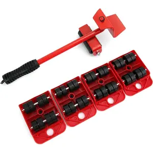 Furniture Moving Heavy Duty Cart Set, Furniture Lift Mover with 4 Wheels, Load Capacity 330 Lbs, Includes Lift Machine & Tools, Ideal for Sofa, Refrigerator, Bed