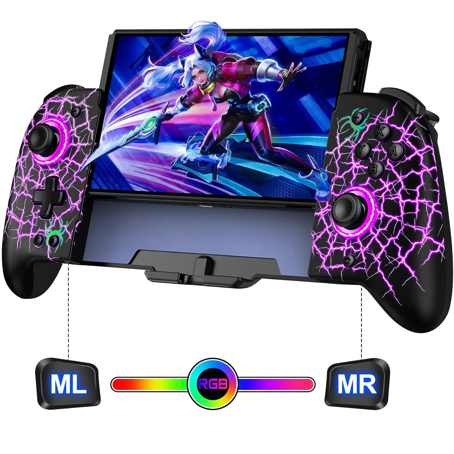 Switch Controllers for  Switch/Switch OLED Controller, Switch Wireless Pro Controller One-Piece Joypad, Full-Size Ergonomic Handheld Mode Controller Gamepads Standard Controllers